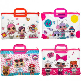 Папка А4  шкільна сілікон з ручкою "LOL""С" (2/120)