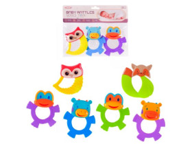 Брязкальце прорізувач 8410A-2 (240шт/2) м'які силіконові частини, пакет 21*17см