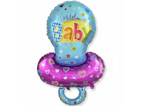 Фольгована куля "Соска", блакитна (Flexmetal)