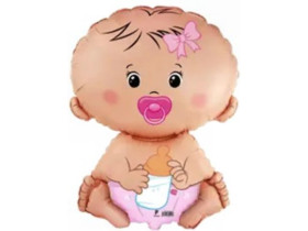 Фольгована куля Малюк дівчинка з пустушкою (Flexmetal)