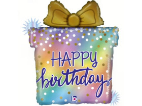 Фольгована куля "Подарунок Happy Birthday" (Grabo)