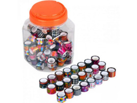 Декор-скотч С 62 галогр.з малюнком 2м (банка 90шт)