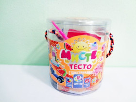 Пласт."Mістер тісто" 12кол.з блискіт.71101 тубус