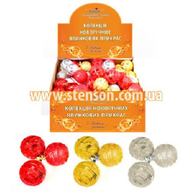 8026 ЕЛОЧНЫЕ ШАРИКИ 6cm 3шт/св 36св/кор (6уп)