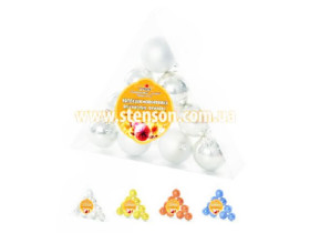 8169 ШАРИКИ 6cm В КОРОБКЕ ТРЕУГОЛЬНИК 10шт (60уп