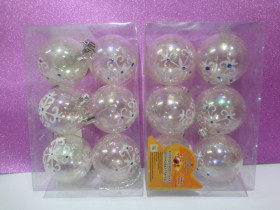 Шари ялинкові 8222, 6cm в коробці 6шт (100уп)