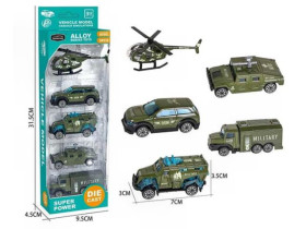 Набір машин HY 605-3 "Військова спецтехніка" металопластик 5шт у коробці