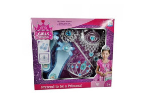 Набір прикрас 600-8 тіара туфлі чарівна паличка прикраси в коробці