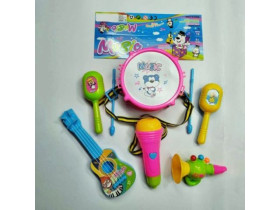 Музичні інструменти 5298-3 барабан гітара мікрофон у кульку