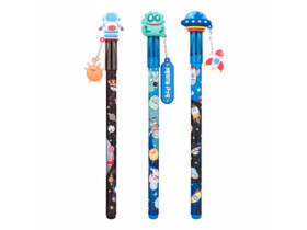 Ручка масляна YES "Space Aliens", 0,7 мм, синя 412076