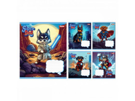 Зошит 12арк, у косу лінію,1 Вересня, Super Dog (25/500) 768254