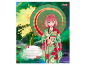 Зошит 12 арк., лінія, "1 Вересня", Sakura Girls (25/500), арт. 766536