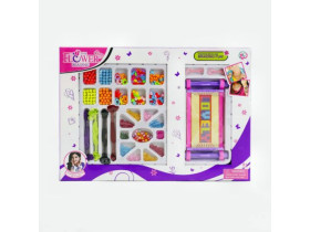 Набір бісеру 567 (48/2) 21 вид намистин, 4 кольори ниток, станок для плетіння, в коробці