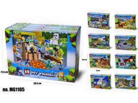 Констуктор MINECRAFT 1105 (100 деталей) 8шт/блок