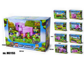 Констуктор MINECRAFT 1155 (100 деталей) 8шт/блок
