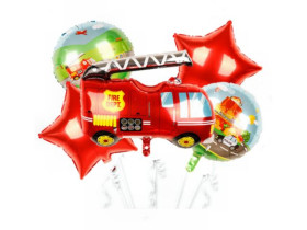 Кулі фольговані, набір 5 шт. "Пожежна машина", арт. 990381