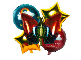 Кулі фольговані, набір 5 шт. "Метелик", арт. 990398