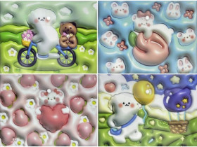 Папка А4 на кнопку 1601 "Звірята-3D " (12шт)