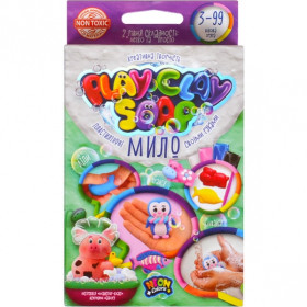 Пластилінове Мило 4шт+1шт стек+2шт форм, 14*10см "PLAY CLAY SOAP" укр.02-01