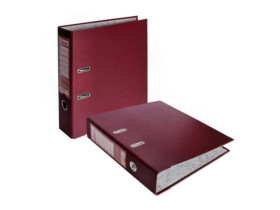 Реєстратор 7см А4 ПВХ бордо LEADER 268190