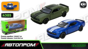 Машина мет. АВТОПРОМ 4385 (96шт/2) 1:44 Dodge Challenger SRT Jalibreak,відкр.двері,14,5*6,5*7см