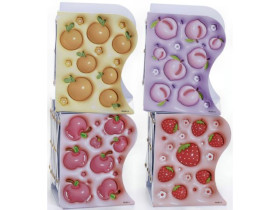 Полиця-тримач 801-3 для книг розсувна мет.настільна "Фрукти" 15*10*19см