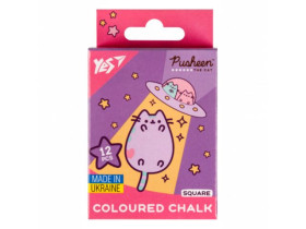 Крейда кольорова YES "Pusheen" квадратна 12 шт 400487