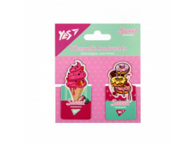 Закладки магнітні YES "Sweet Cream", висікання, 2 шт 708401