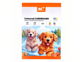 Картон кольоровий двосторонній Yes "Orange Line", 10 аркушів 954896