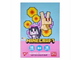 Картон кольоровий односторонній Yes "Minecraft.Spring", 10 аркушів 955459