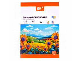 Картон кольоровий односторонній Yes "Orange Line", 10 аркушів 954895