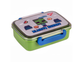 Контeйнер Yes "Minecraft" 420 мл, зелено-сірий 708054