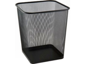 Корзина метал 613441 квадратна чорна 27*21*16см