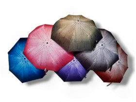 Парасолька  напівавтомат 2056 жіноча "краплі дощу" на 8 карбонових спиць діаметр 98см "Toprain"