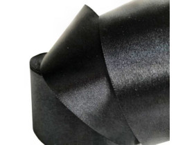 Стрічка атласна, 5 см, чорна, 33 м (5 шт.)