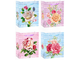 Сумка подарункова 32*26*10см 49723 квіти (12шт)