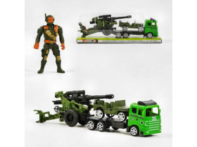 Трейлер MR 892-75 військова техніка, ігрова фігурка, інерція, у слюді