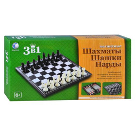 TG Шахматы 236781 R/48812 (24шт) 3-в-1, в кор-ке