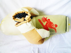 Карт M 0646 (1шт) жел, педальный, ручной тормоз, надувные колеса, цепная передача, зеленый