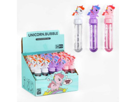 Мыльные пузыри 8003 (24шт) Единорог, высота 14см, в коробке