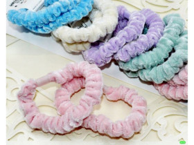 Резинка для волосся 04-89 "2шт" крем (10шт)