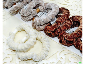 Резинка для волосся 04-89 "2шт" темна (10шт)