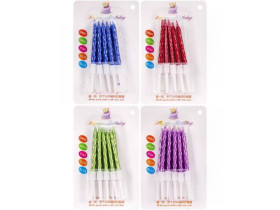 Свічки для торта 10-91 "Металлик" 10шт 8см (1уп/24уп)