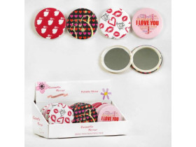 Дзеркальце С 56063 (12шт) Аромат кохання, двостороннє