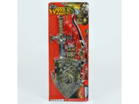 Лицарський набір 63536 (48/2) меч, лук, щит, сагайдак, на листі