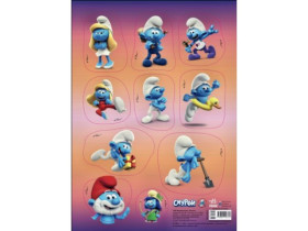 Смурфи. Набір наліпок. Стікер-пак. Веселі (24)