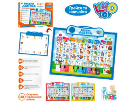 Інтерактивна дошка SK 0020 (30шт) 34-27-2см,2в1(для малюв), навчальна(укр),вірші,муз,на бат-ці