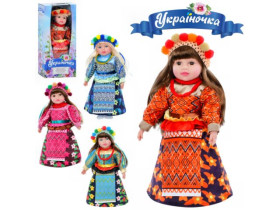 Лялька M 5085 I UA (18шт) Україночка,м'яконабивна 47cм,муз(укр.пісня),бат(таб),58*15*8см