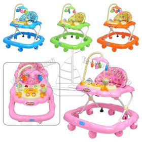 Ходунки M 1431 (5шт) панель с каруселью, 4 цвета, тормоз, в кор-ке,