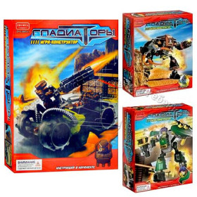 ZY Конструктор ZYC 0873-1-2-3 (144шт) Гладиаторы, 3 вида, в кор-ке, 16-5-22см